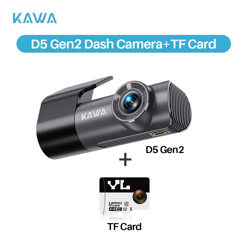 2K Dash Camera for Car DVR Dash Cam in the Car D5 Video Recorder Emergency Voice Control Wifi APP Monitor WDR Dashcam