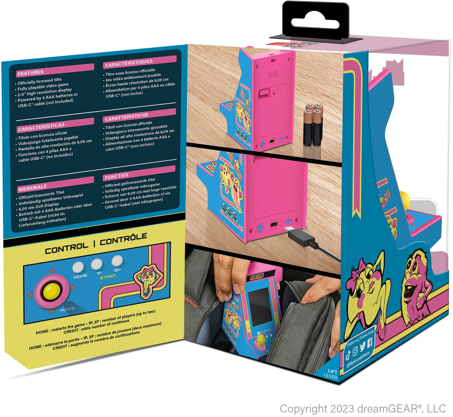 - MS. PAC-MAN Nano Player Pro Portable Retro Arcade