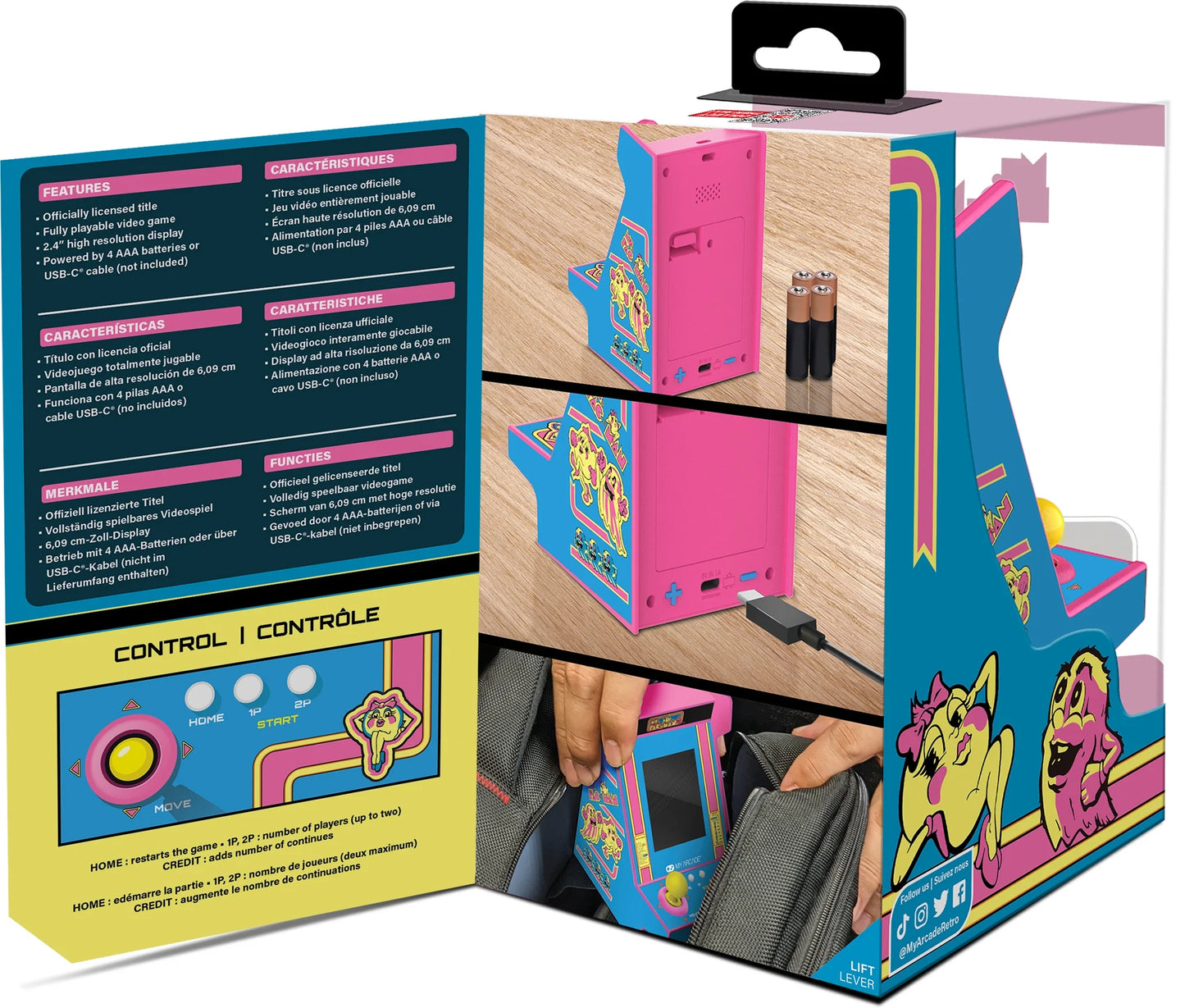 - MS. PAC-MAN Nano Player Pro Portable Retro Arcade