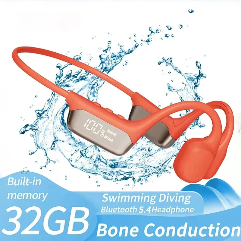 Wireless Bone Conduction Headphones Bluetooth 32GB MP3 Player IPX8 Waterproof Swimming Sports HIFI Music Headsets