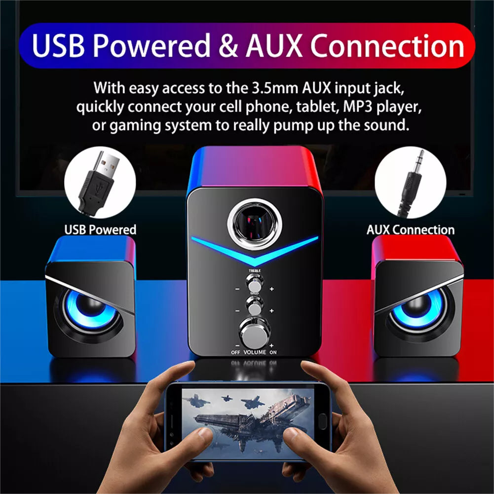 Computer Speakers Surround Sound System Wired PC Speakers Gaming Bass 3.5Mm Jack