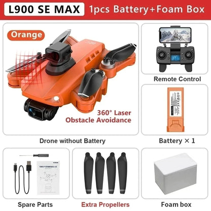 L900 Pro SE MAX GPS Drone 4K Professional Dual HD Camera 5G WIFI FPV 360° Obstacle Avoidance Brushless Rc Quadcopter Drones Toy