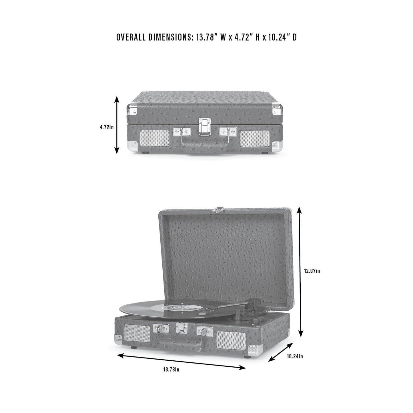 Cruiser Premier Vinyl Record Player with Speakers and Bluetooth - Audio Turntables