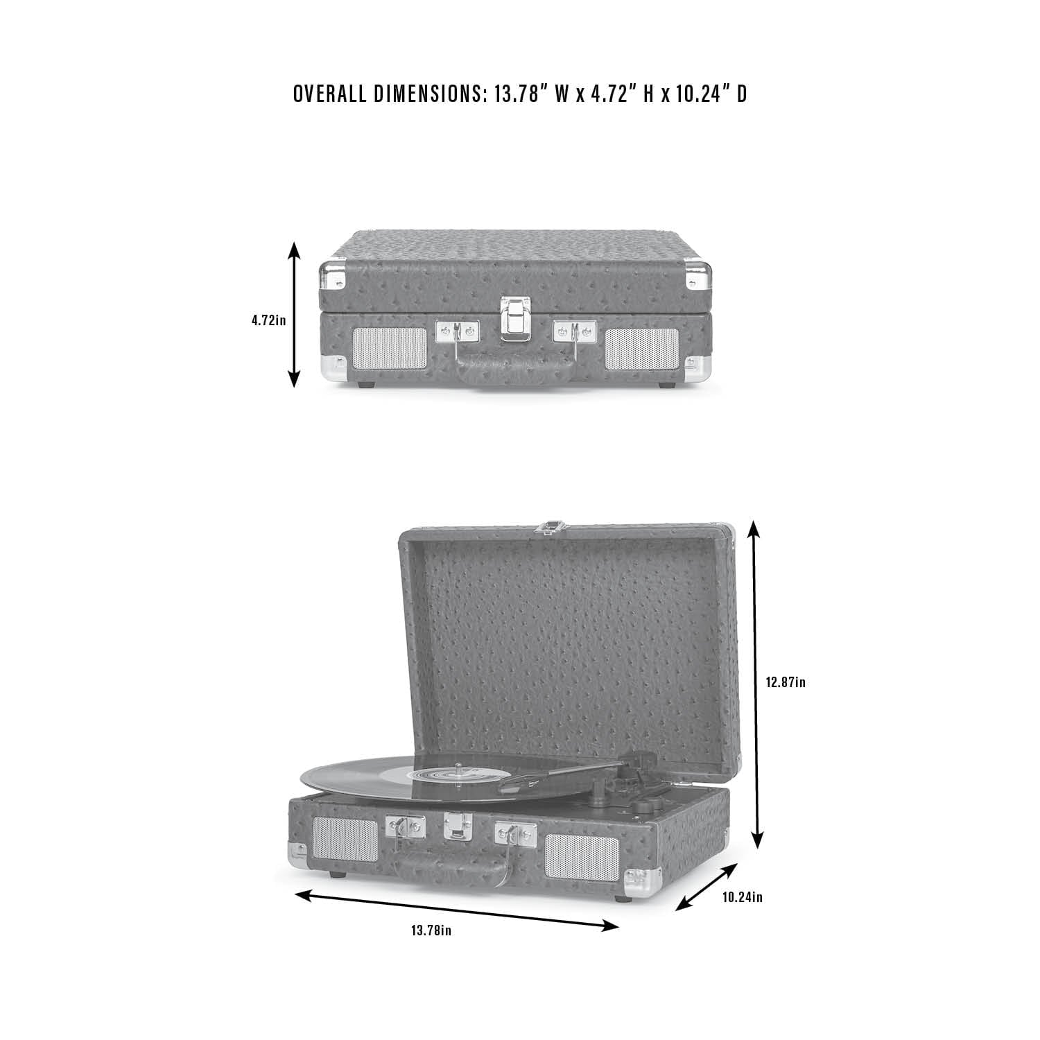 Cruiser Premier Vinyl Record Player with Speakers and Bluetooth - Audio Turntables