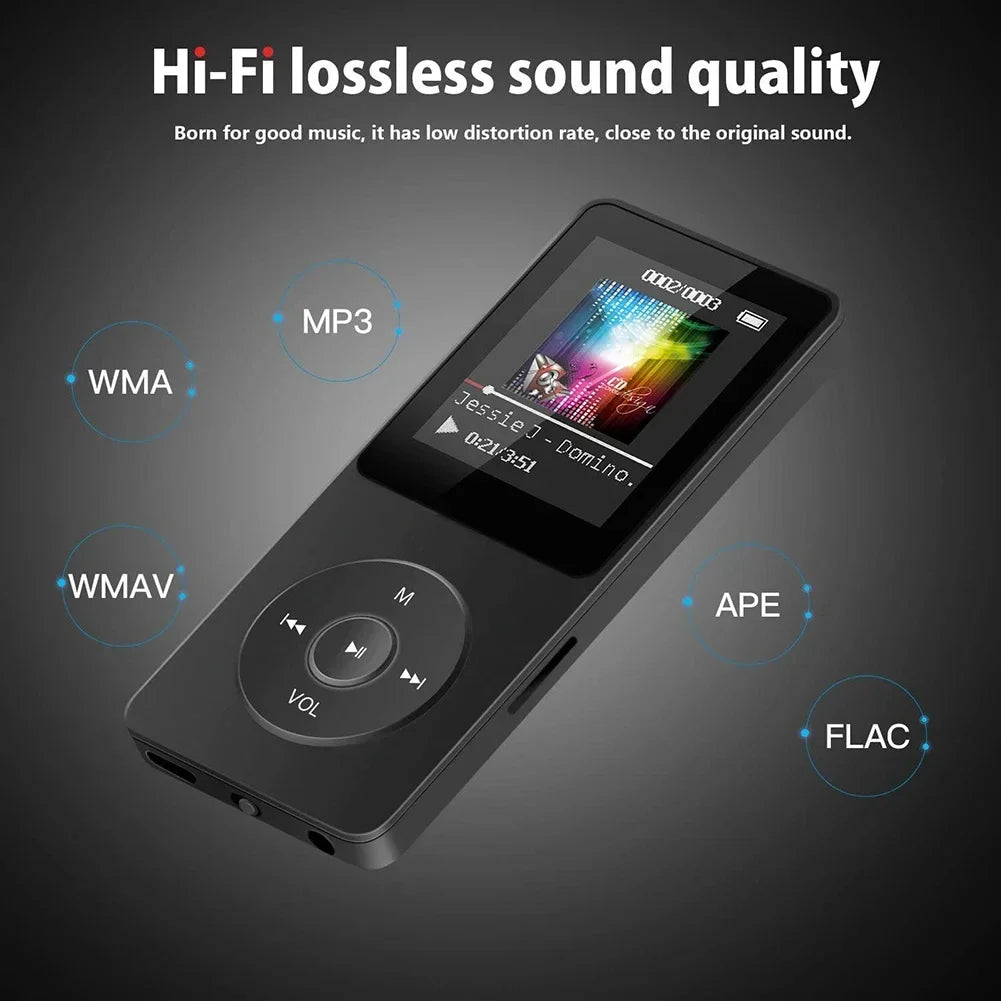 MP3 Bluetooth Player with Type-C Interface for Fast Charging 5.4 Bluetooth Version Expandable Memory Card Music Player FM E-Book