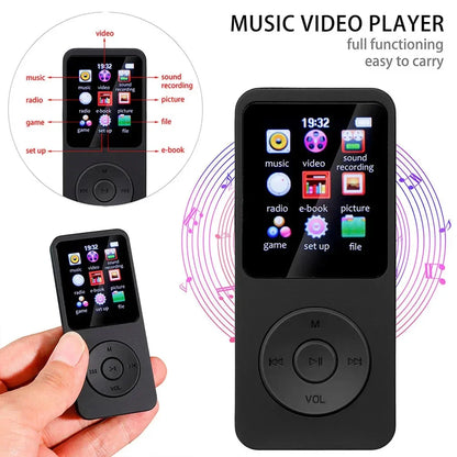 MP3 Bluetooth Player with Type-C Interface for Fast Charging 5.4 Bluetooth Version Expandable Memory Card Music Player FM E-Book