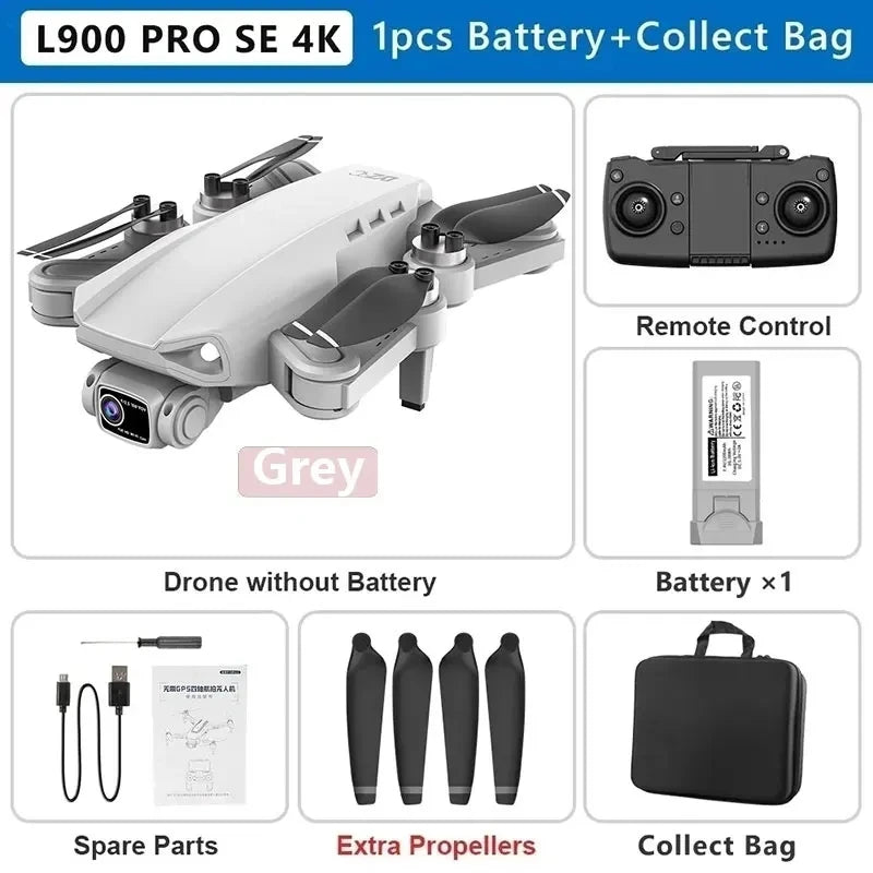 L900 Pro SE MAX GPS Drone 4K Professional Dual HD Camera 5G WIFI FPV 360° Obstacle Avoidance Brushless Rc Quadcopter Drones Toy