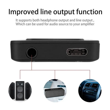 MP3 Bluetooth Player with Type-C Interface for Fast Charging 5.4 Bluetooth Version Expandable Memory Card Music Player FM E-Book