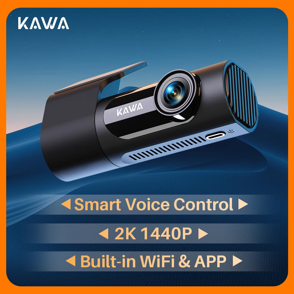 Car DVR D6 Dash Camera for Car 1440P Video Recorder Voice Control 24H Parking Mode App Control Night Vision Dash Cam