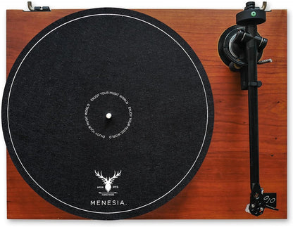 12 Inch Turntable Mat, Slipmat for Vinyl LP Record Player, Record Player Mat (Black)