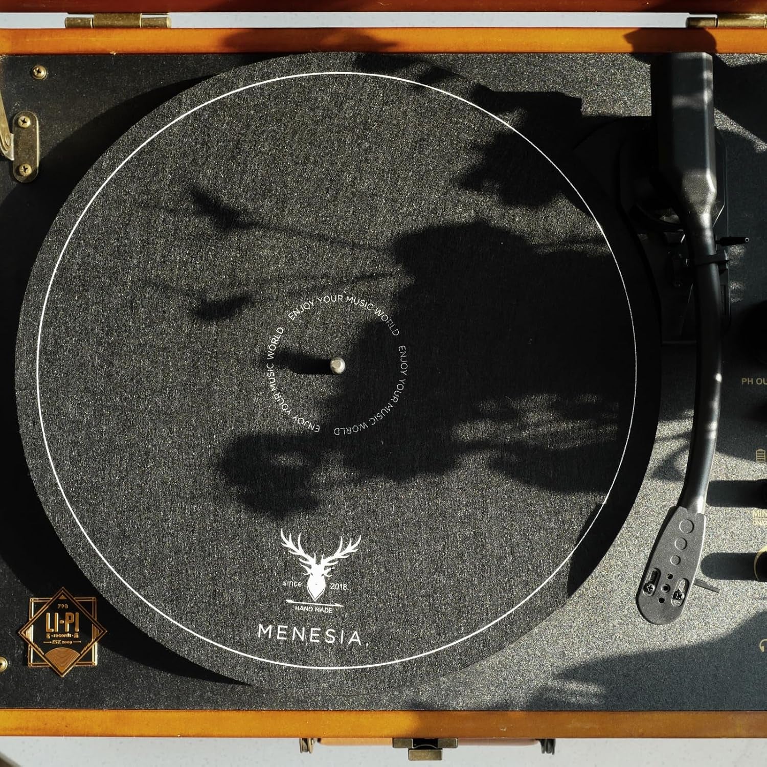 12 Inch Turntable Mat, Slipmat for Vinyl LP Record Player, Record Player Mat (Black)