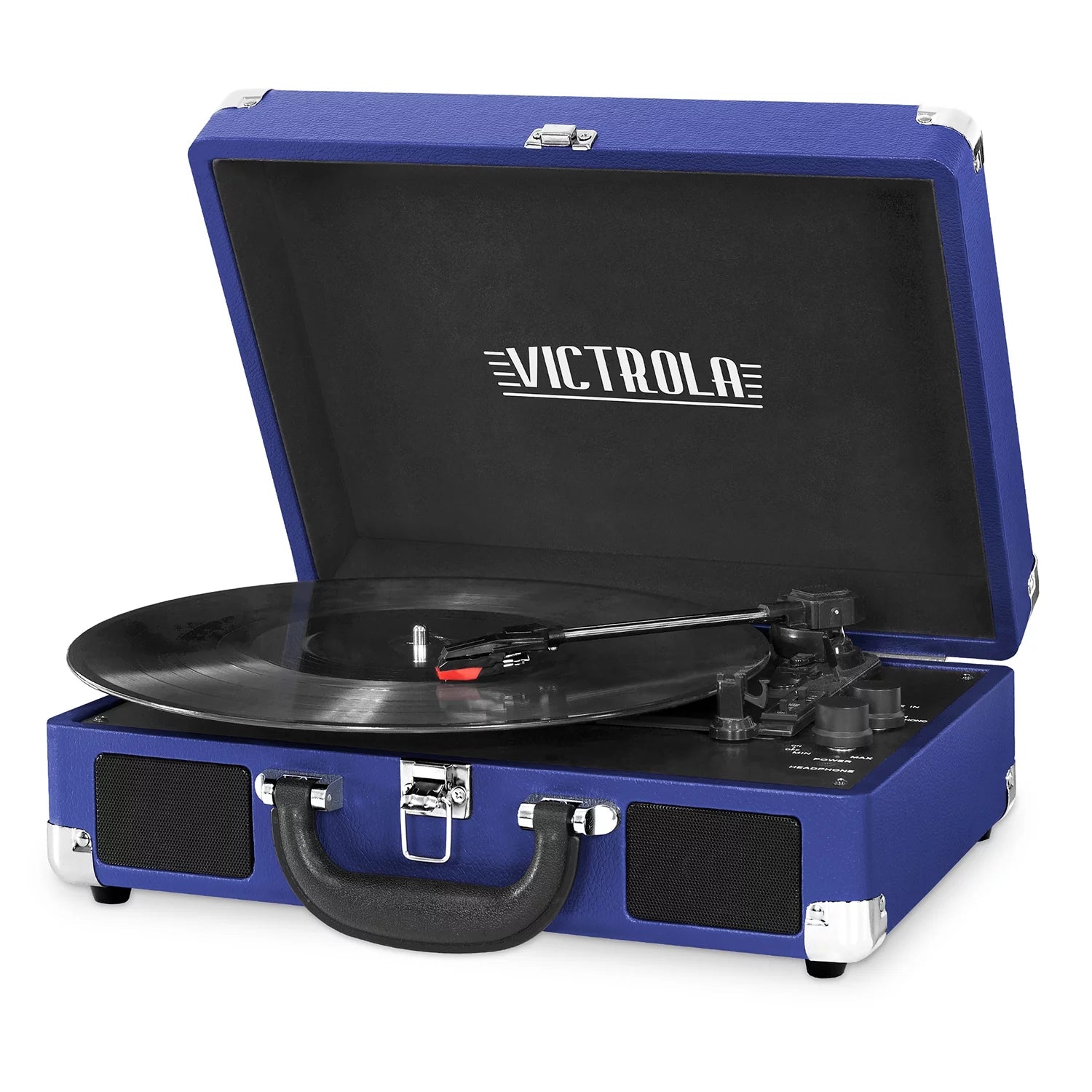 Journey Bluetooth Suitcase Record Player with 3-Speed Turntable